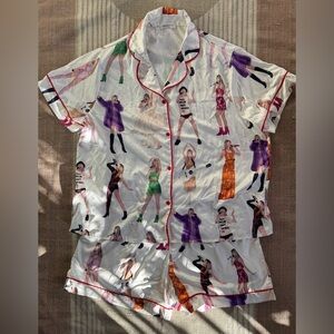 Colorful Graphic Taylor Swift Pajama Set